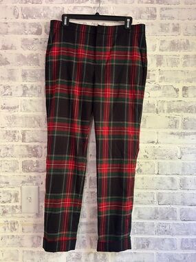 Lauren Ralph Lauren Women’s Size 6 Tartan Plaid Dress Pants Red Green Preppy